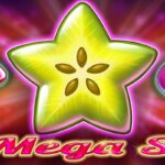 40 Mega Star slot key art by CT Interactive, classic fruit theme with Seven Wild and Star Scatter symbols