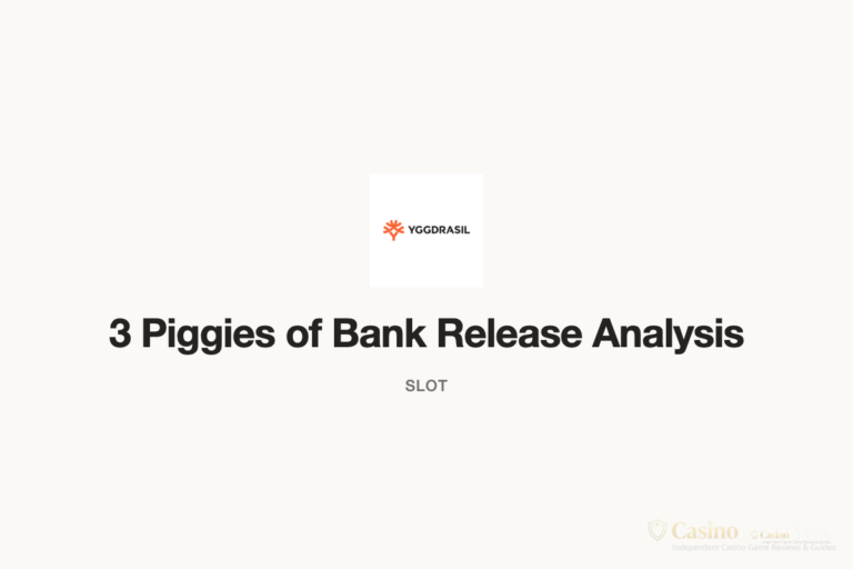 3 Piggies of Bank Release Analysis official game card by Yggdrasil