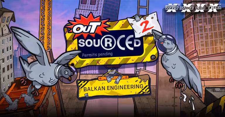 Outsourced 2 - Balkan Engineering slot official game artwork by Nolimit City