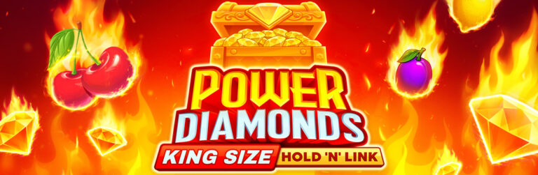 Power Diamonds King Size slot official game artwork and logo by NetGame Entertainment